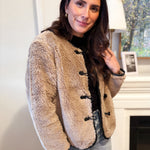 The Trish Crew Neck Teddy Jacket with Toggles - Love and Lee Apparel