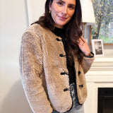 The Trish Crew Neck Teddy Jacket with Toggles - Love and Lee Apparel