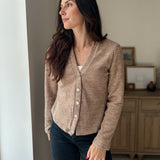 The Heritage Estate Ribbed V-Neck Cardigan in Mocha - Love and Lee Apparel