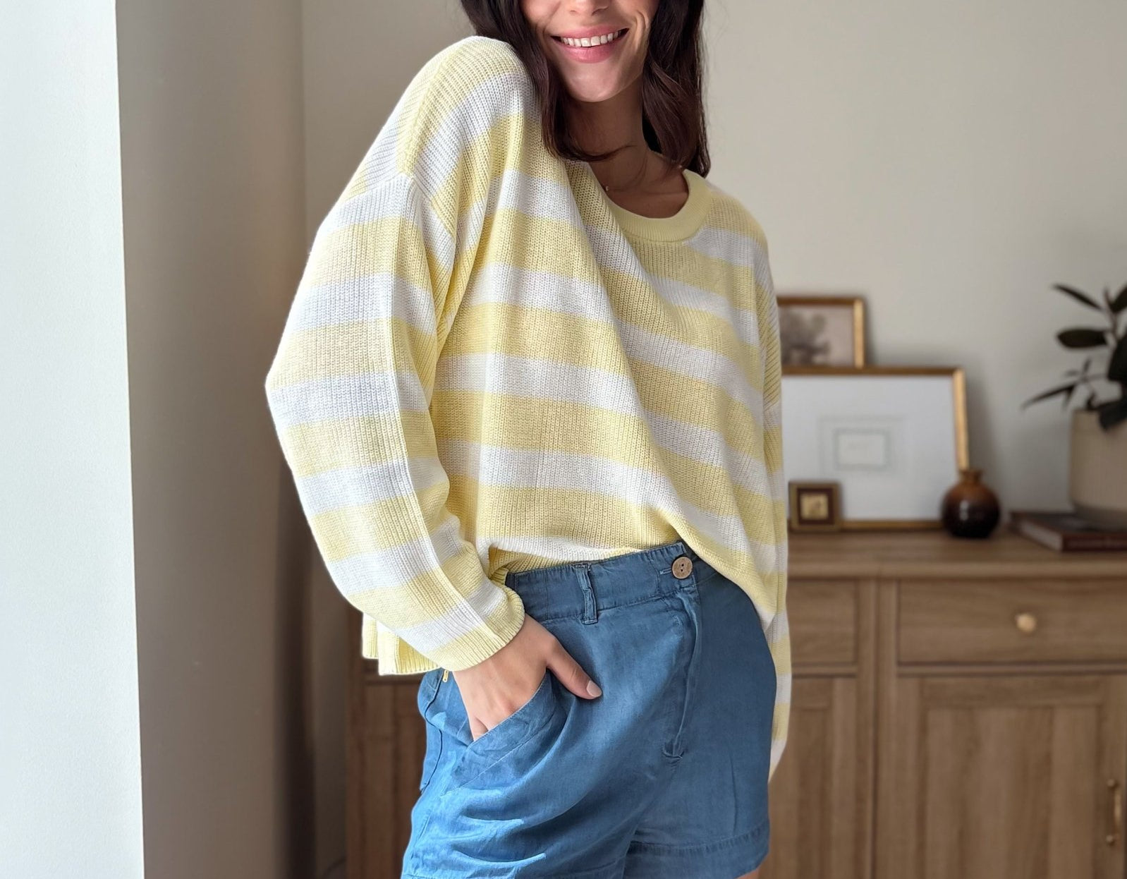 The Chrissy High Waist Chambray Shorts - Love and Lee Apparel