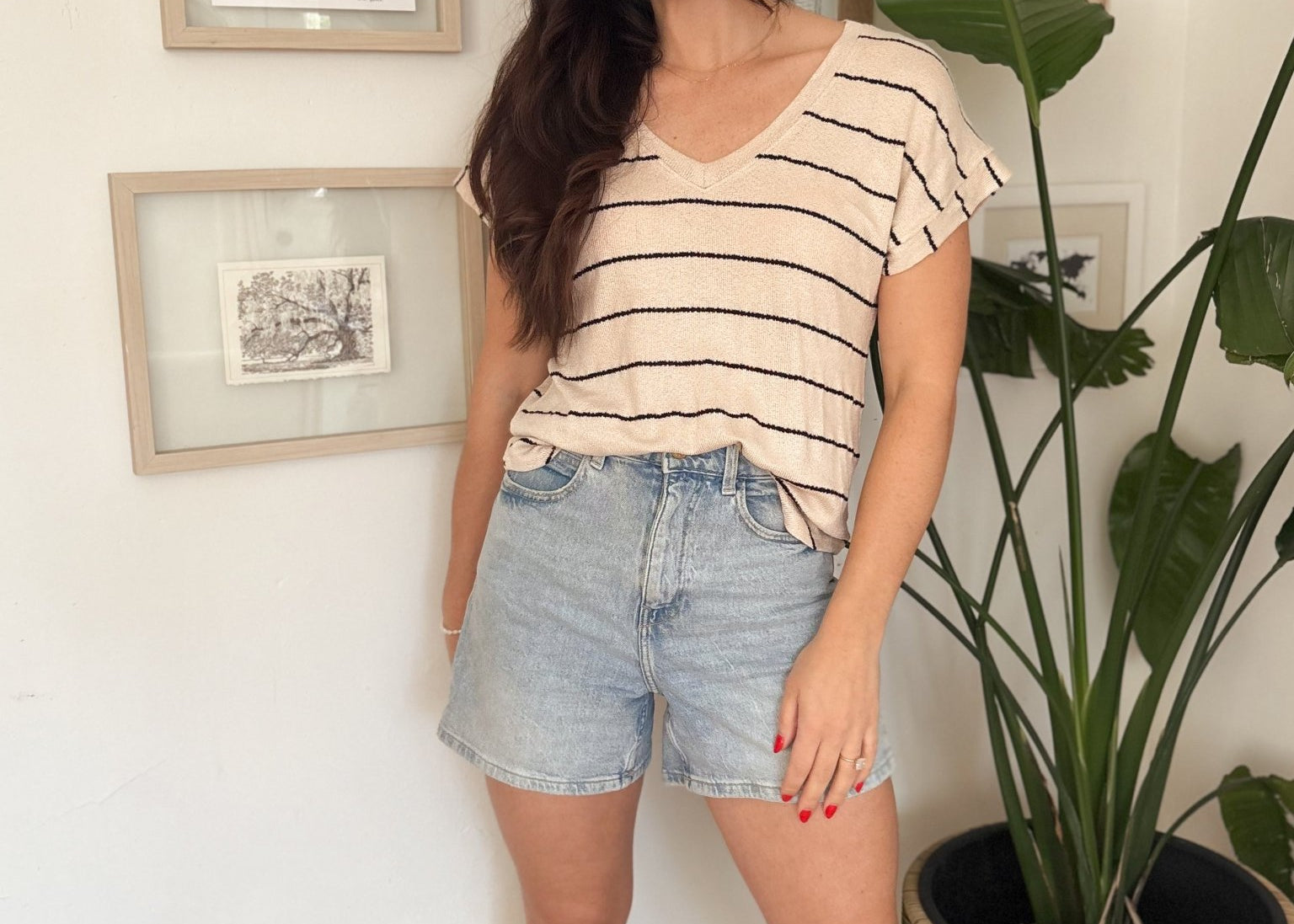 The Blake Casual Beige Top - Love and Lee Apparel