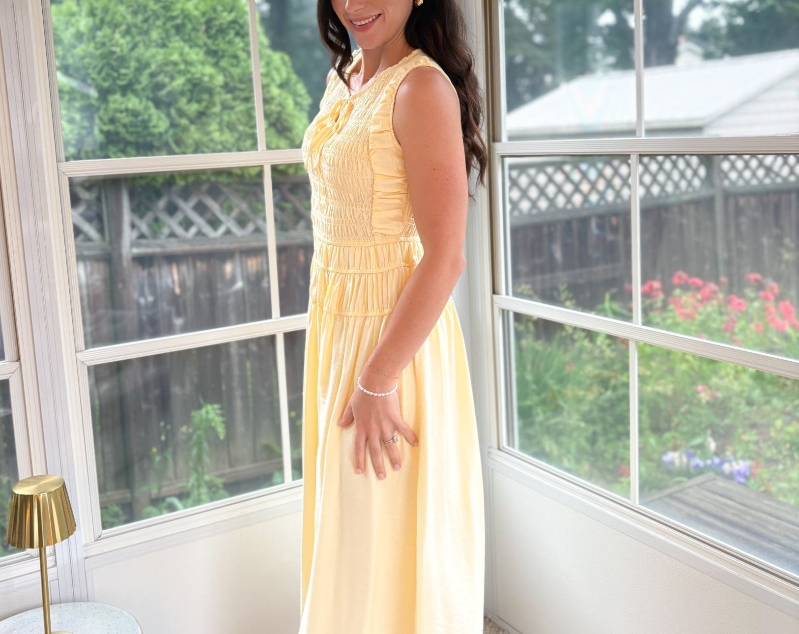 Aphrodite Smocked Sleeveless Midi Dress - Love and Lee Apparel