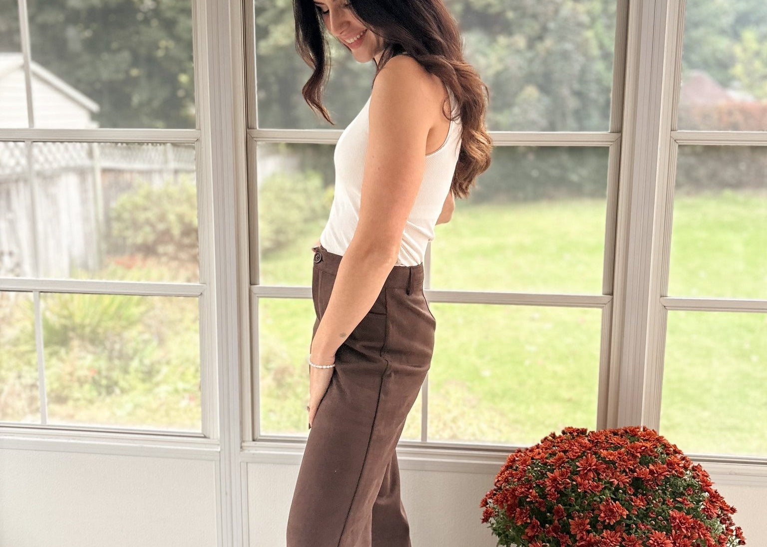 'Fall Festivals' Faux Suede Mid-Rise Pants - Love and Lee Apparel