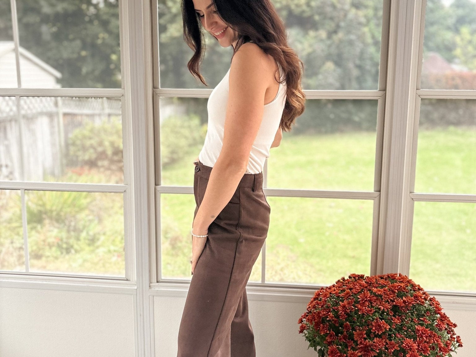 'Fall Festivals' Faux Suede Mid-Rise Pants - Love and Lee Apparel