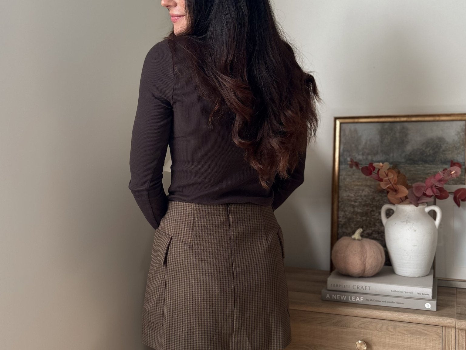 The 'Hickory & Clove' Houndstooth Belted Mini Skirt - Love and Lee Apparel