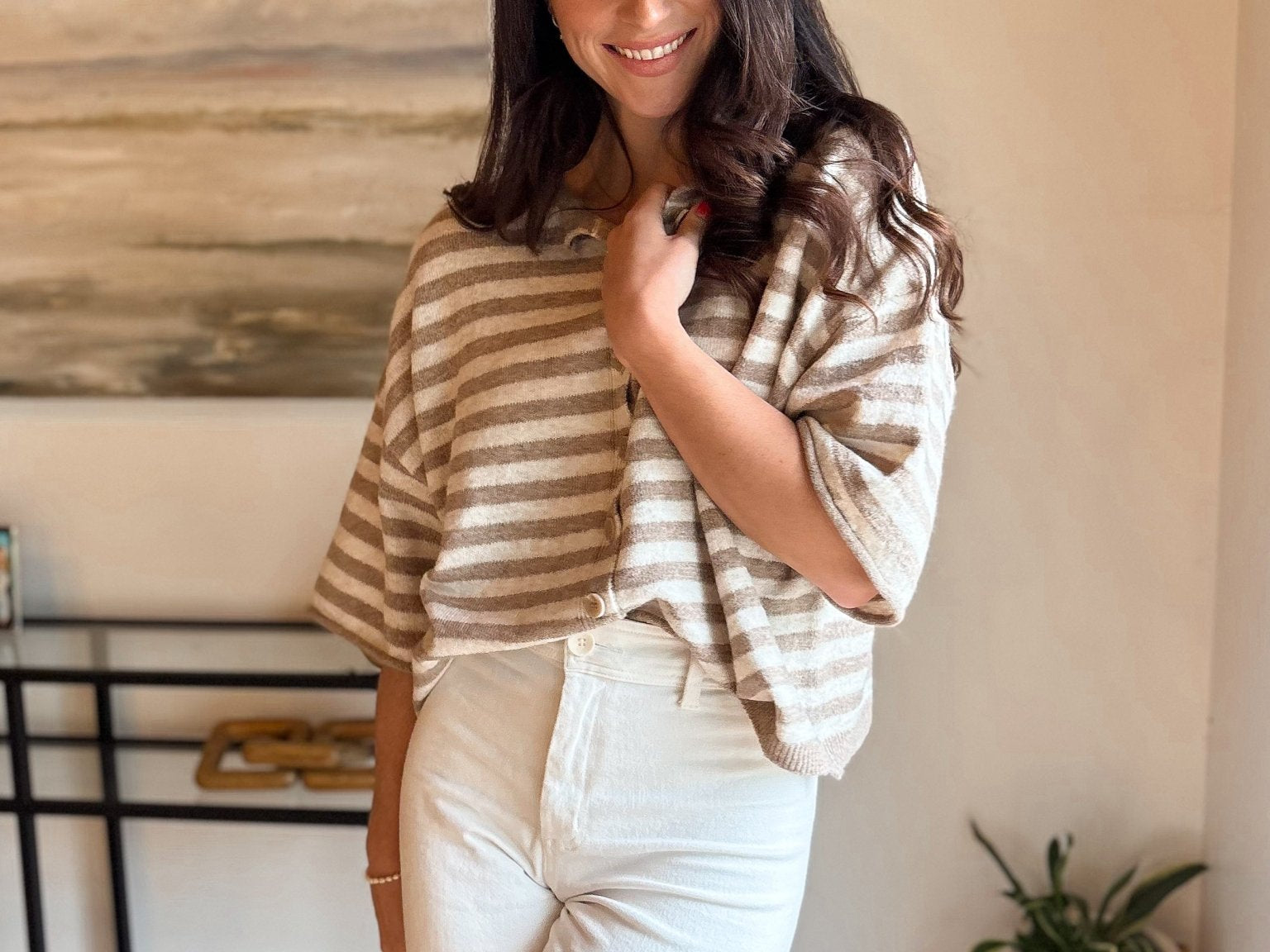 River Short Sleeve Button Down Cardigan - Love and Lee Apparel