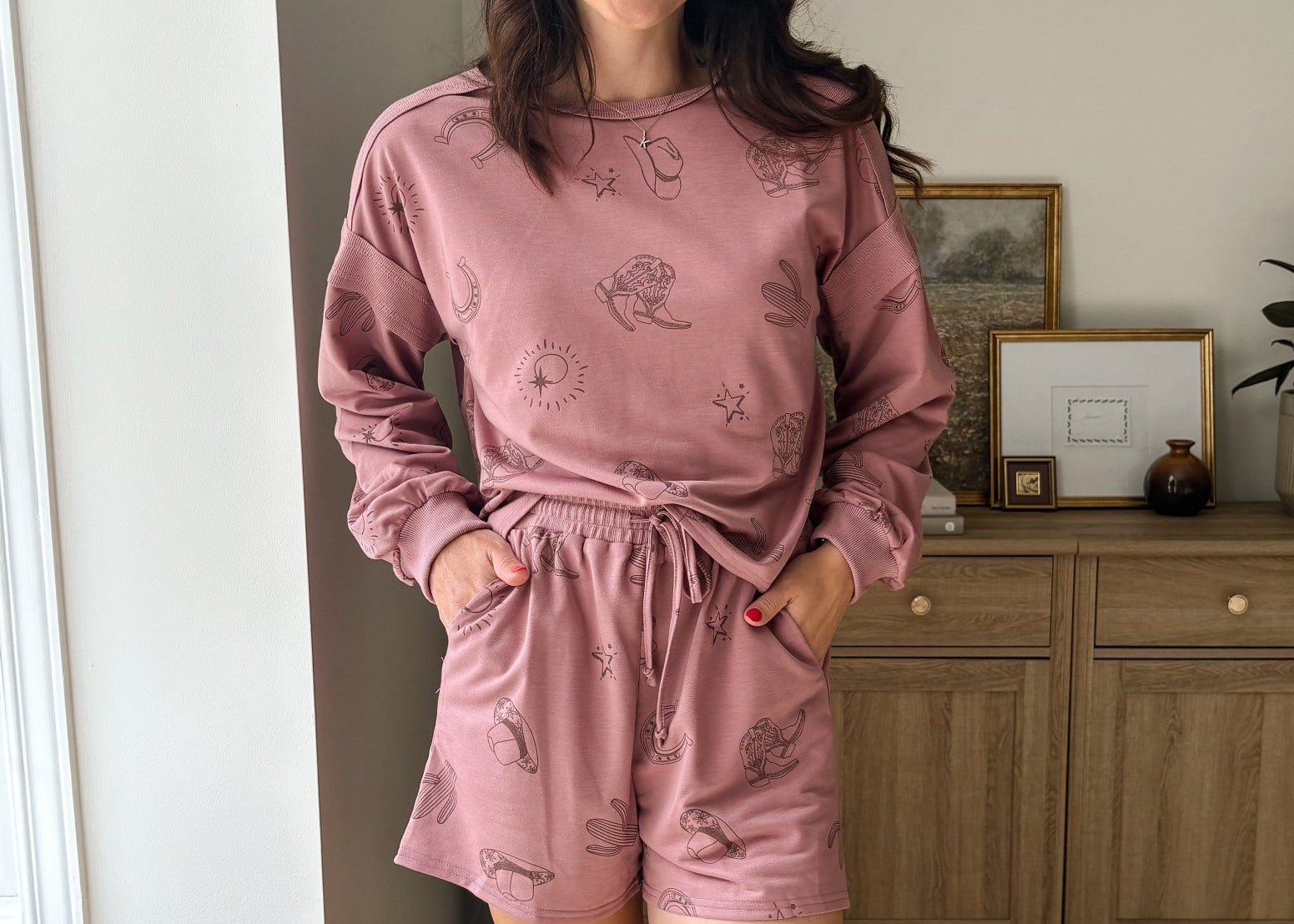 The Last Rodeo Western Print Lounge Set - Love and Lee Apparel