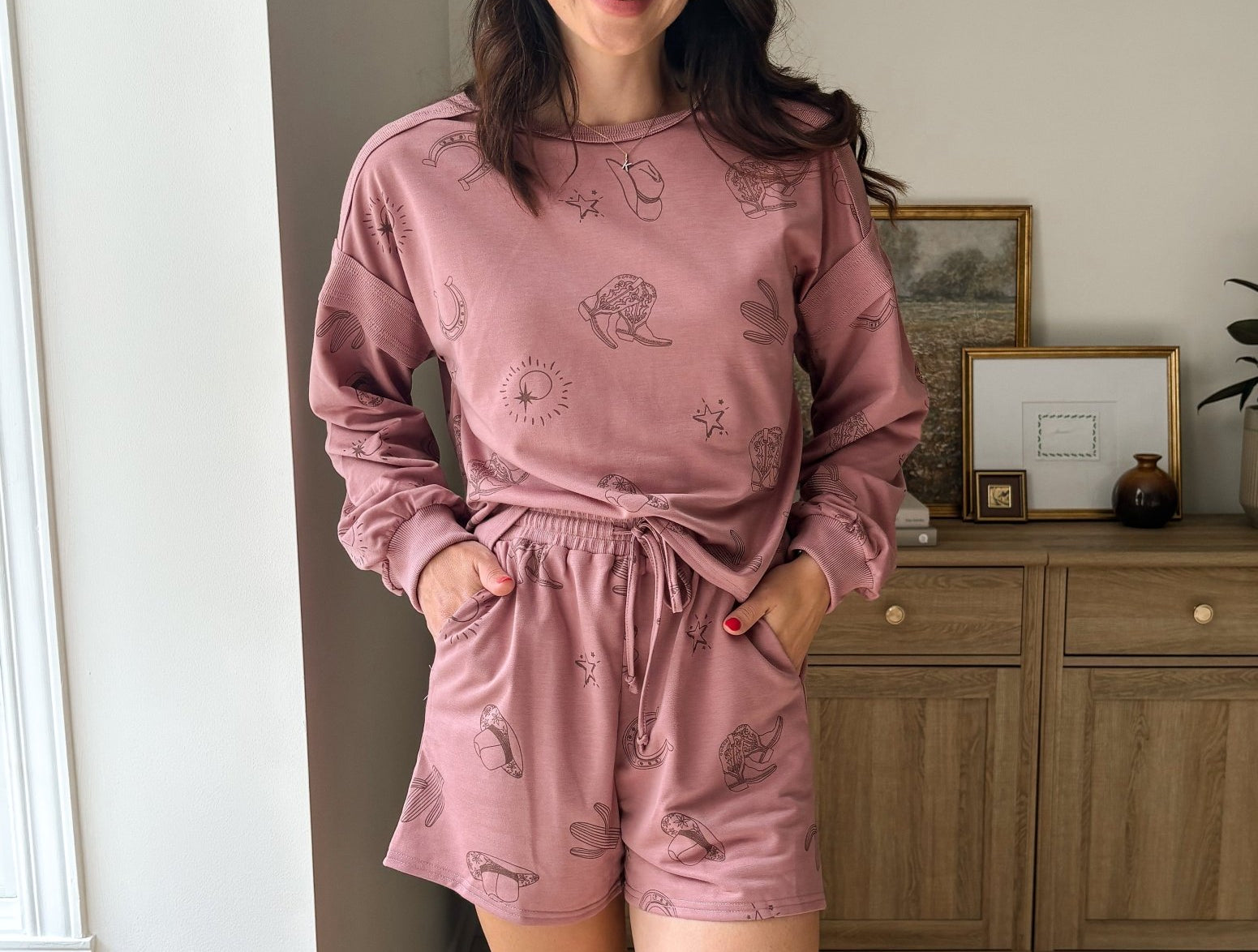 The Last Rodeo Western Print Lounge Set - Love and Lee Apparel