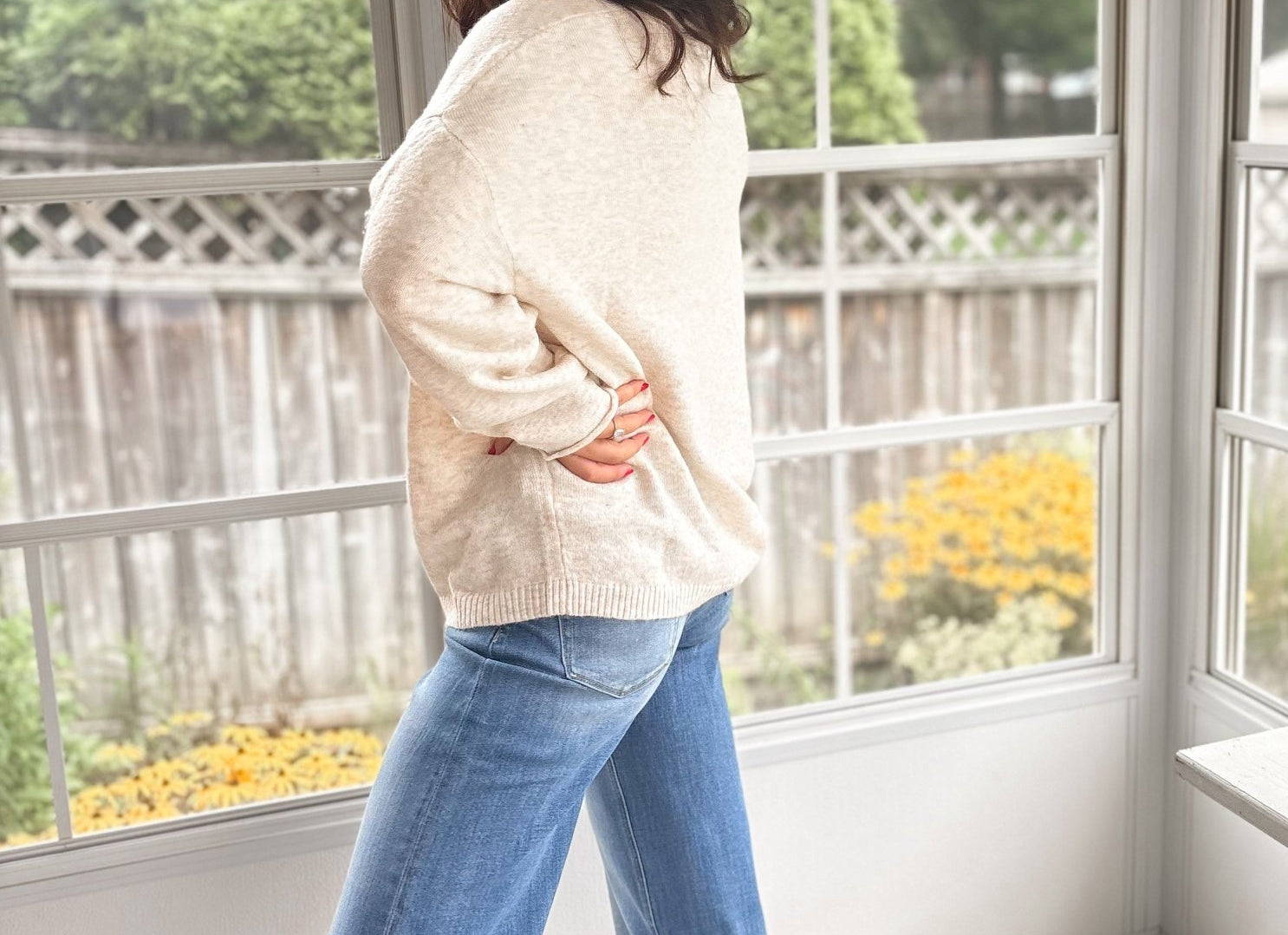 The Lainey High Rise Medium Wash Cuffed Wide Jeans - Love and Lee Apparel