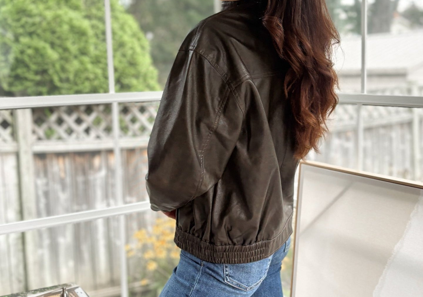 'The Varsity Club' Collared Zip-Up Faux Leather Bomber Jacket - Love and Lee Apparel