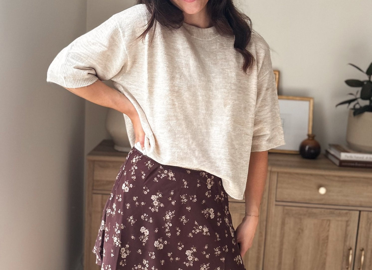 The Wyatt Heathered Crew Neck Half Sleeve Boxy Pullover - Love and Lee Apparel