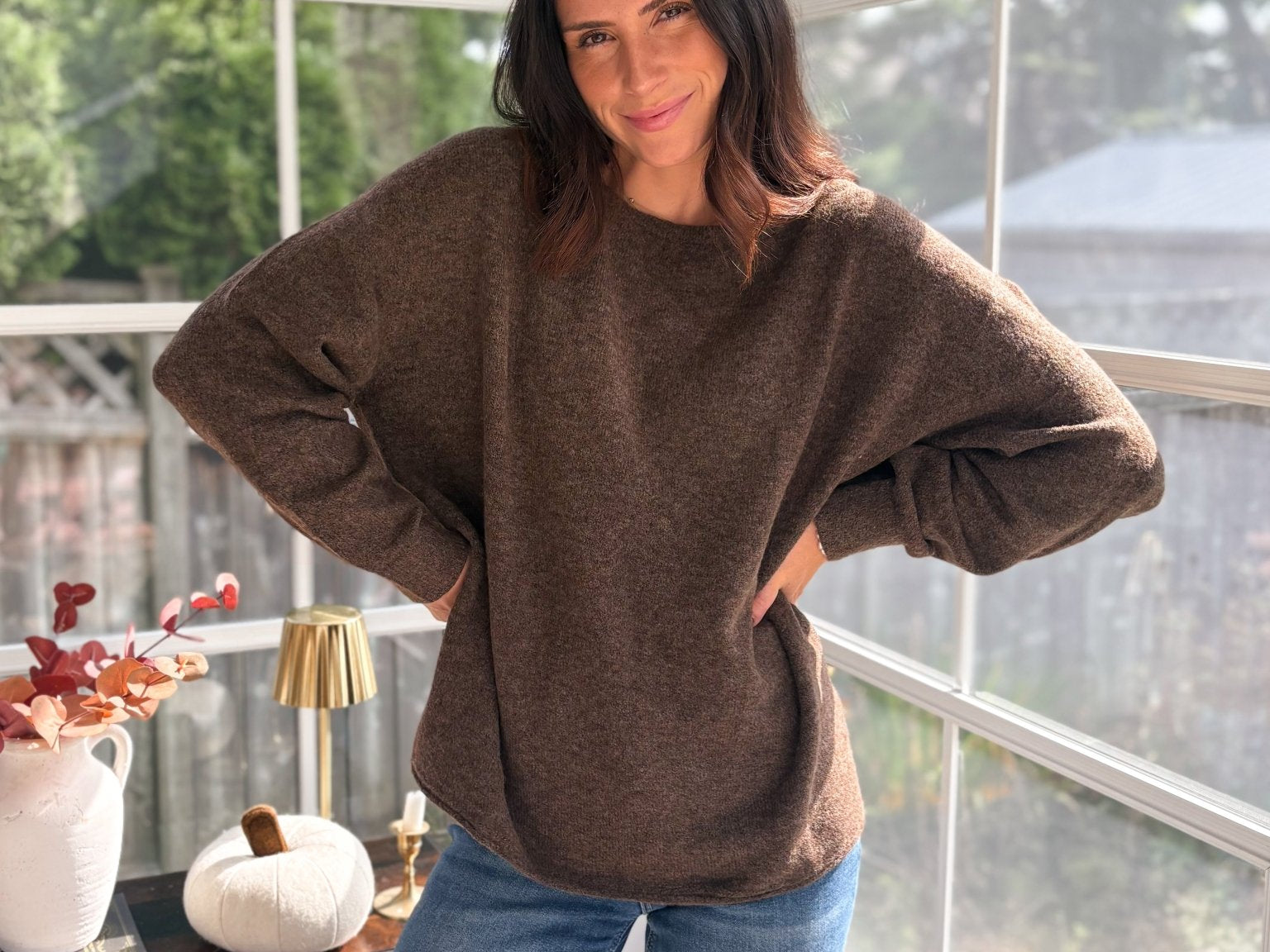 Amber Skies Boat Neck Oversized Knit Pullover Sweater - Love and Lee Apparel