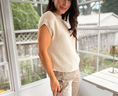 The Calla Pocket Detail Drop Shoulder Short Sleeve Sweater - Love and Lee Apparel