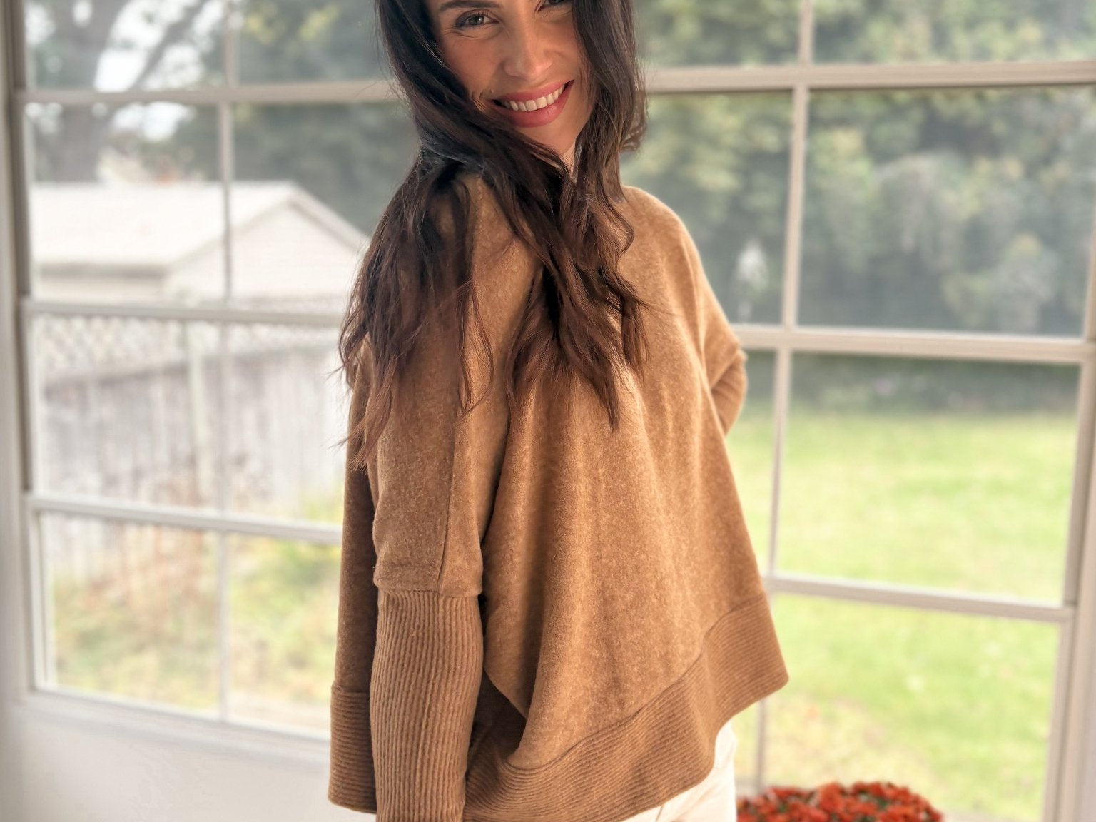 The Harrington Brushed Melange Hacci Dolman Sleeve Sweater - Love and Lee Apparel