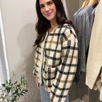 The Sabrina Plaid Button Down Teddy Jacket - Love and Lee Apparel
