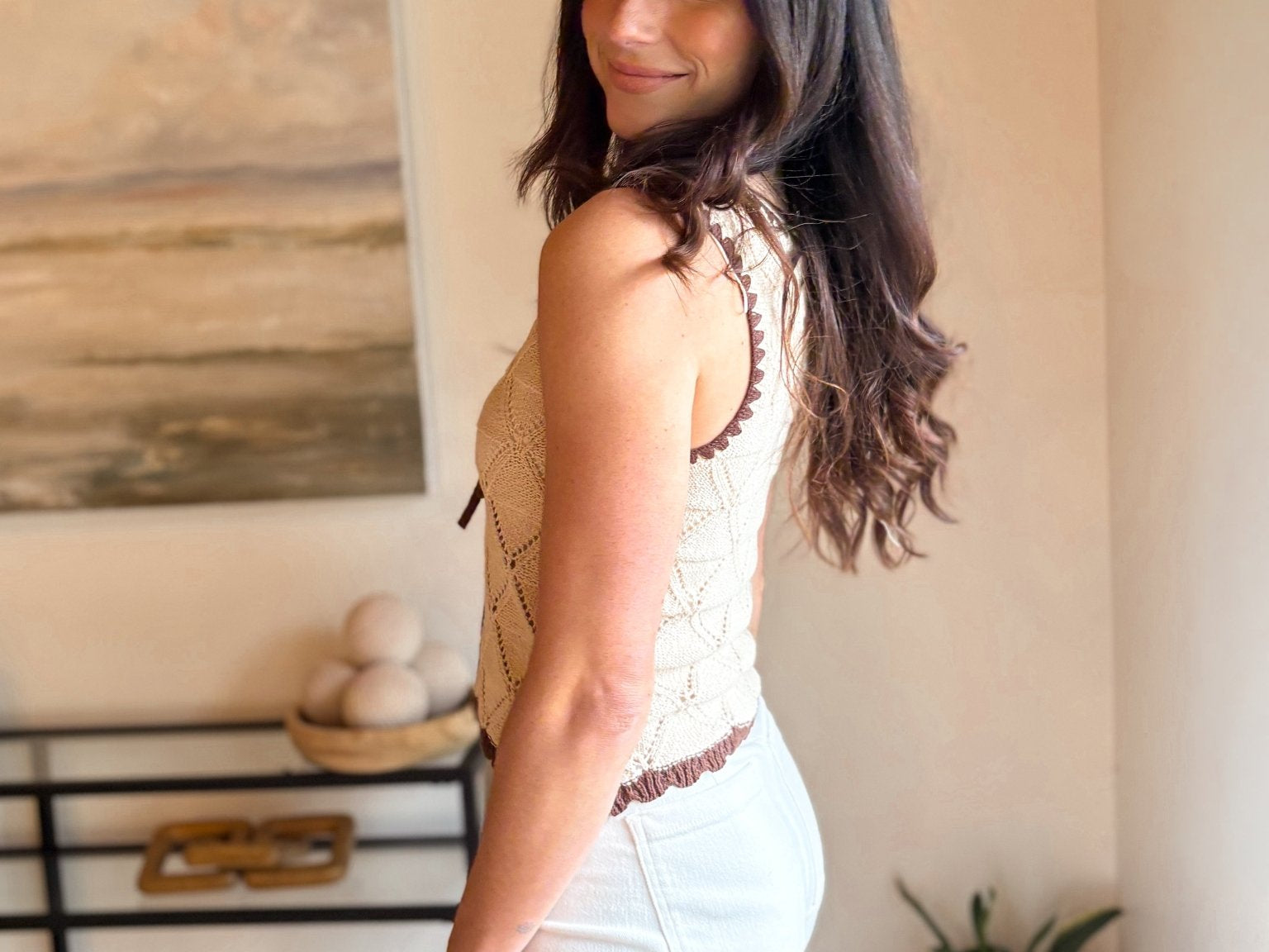On the Dock Cotton Tie Knit Vest - Love and Lee Apparel