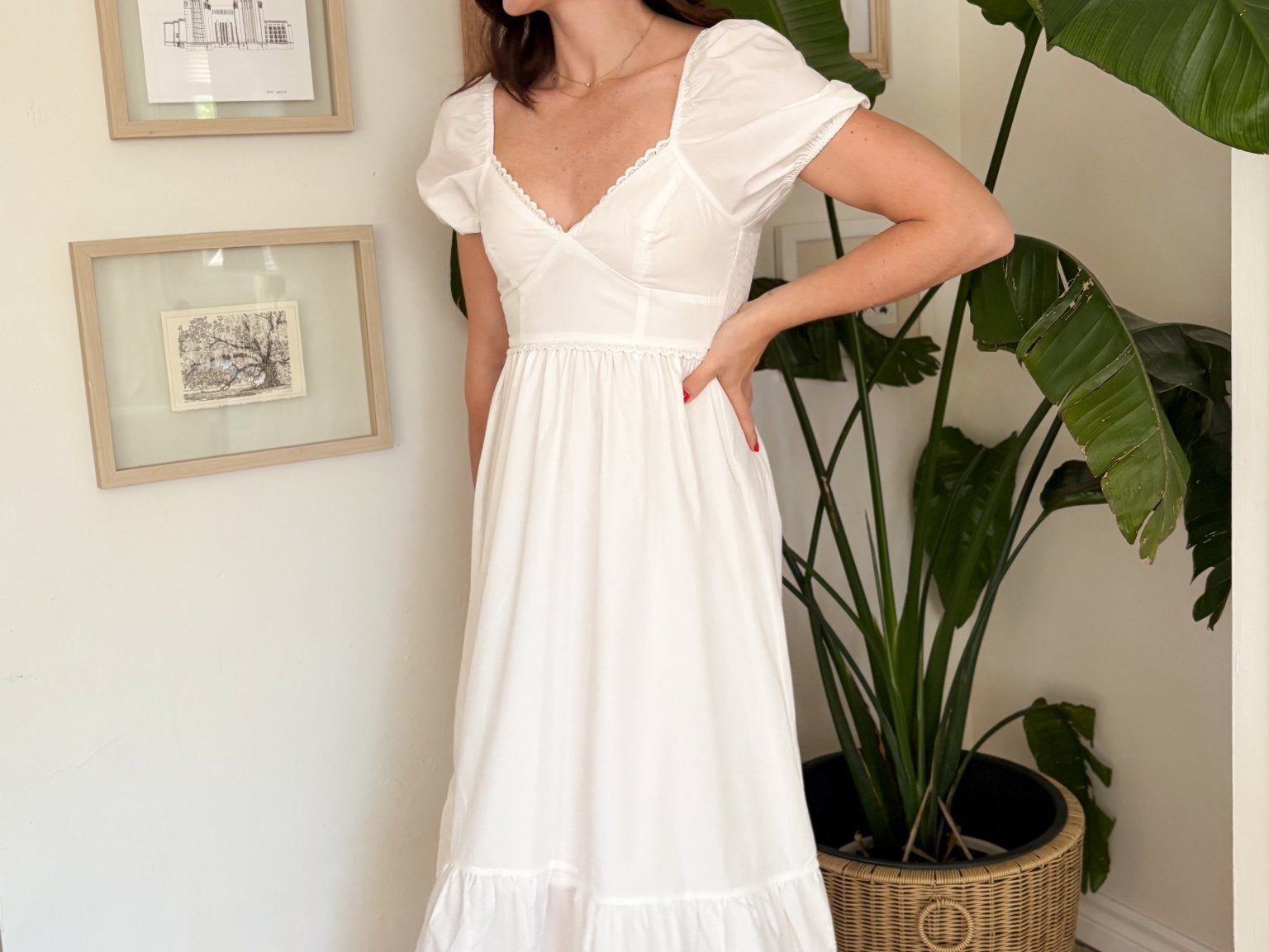 Ariel Eyelet Hem Midi Dress - Love and Lee Apparel