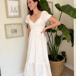 Ariel Eyelet Hem Midi Dress - Love and Lee Apparel