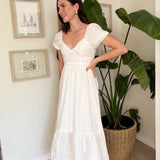 Ariel Eyelet Hem Midi Dress - Love and Lee Apparel