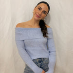 The Katia Long Sleeve Off - Shoulder Knit Sweater - 2 colours available - Love and Lee Apparel