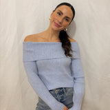 The Katia Long Sleeve Off - Shoulder Knit Sweater - 2 colours available - Love and Lee Apparel