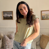 The Jasmine Raw Edge Drop Shoulder Knit Top - Love and Lee Apparel