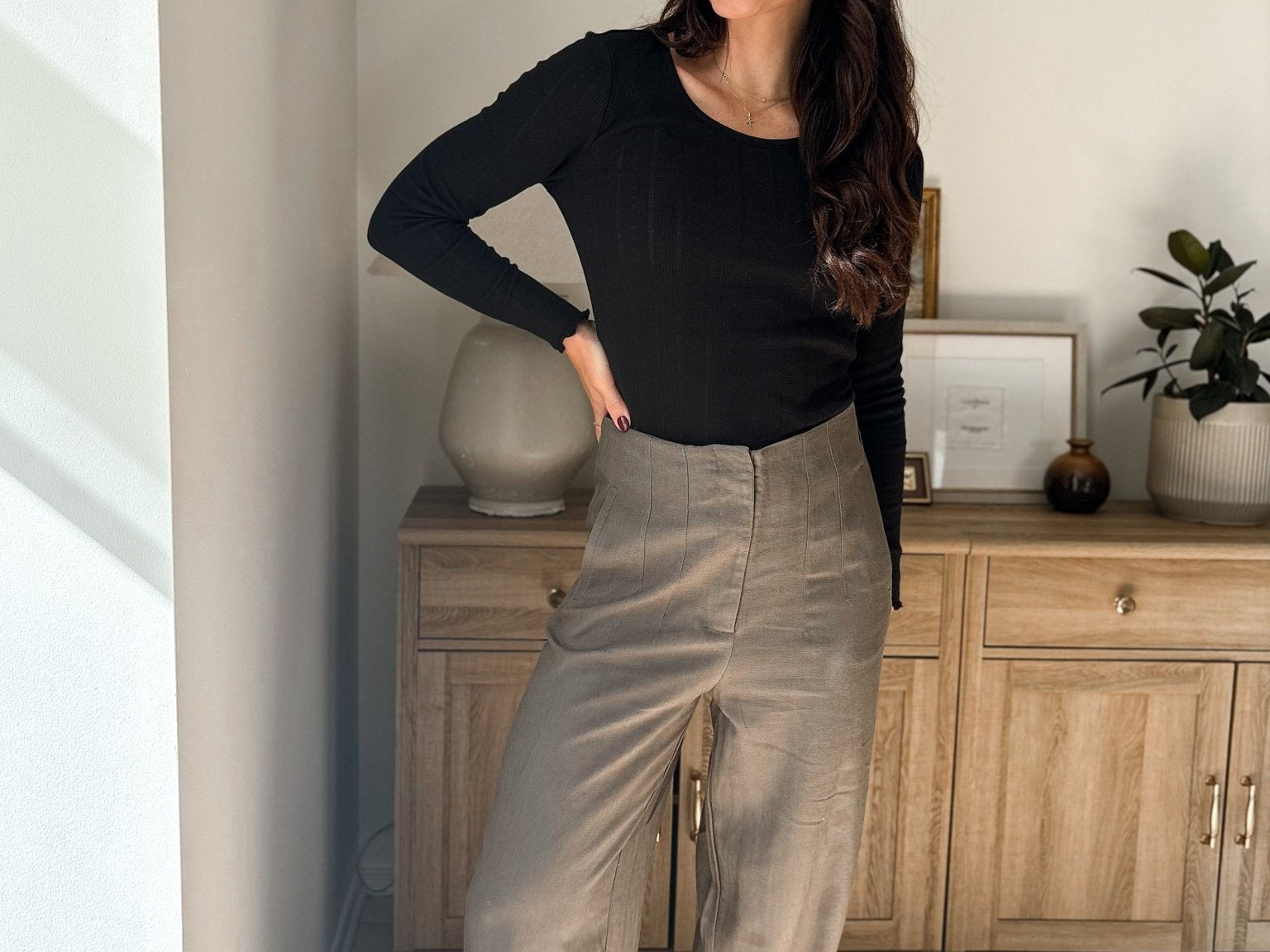 October Morning High Waisted Trousers - Love and Lee Apparel