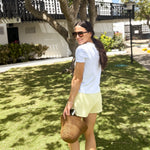The Jordyn Ribbed Knit Shorts in Yellow - Love and Lee Apparel