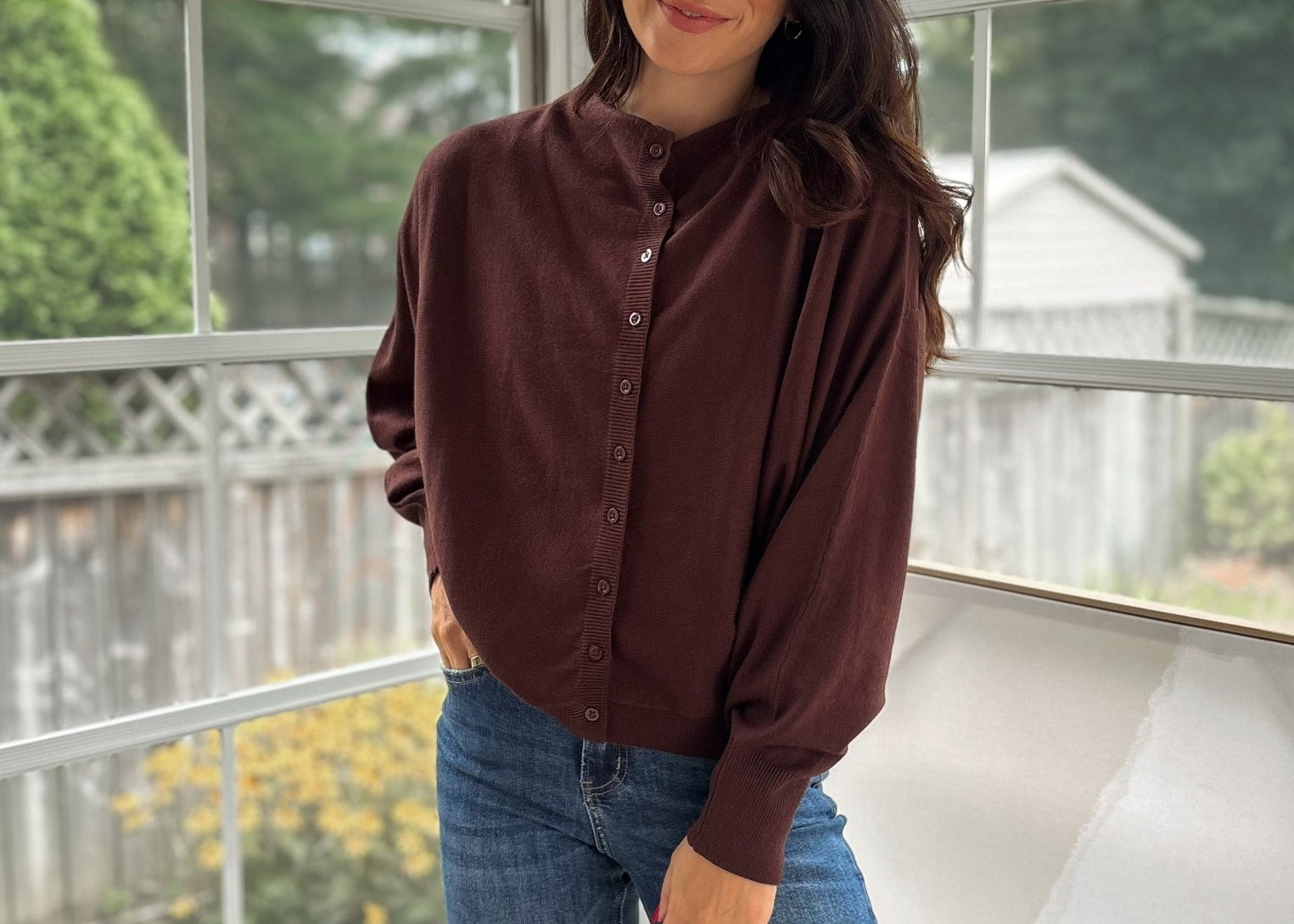 'Alumni Academy' Boat Neck Button Down Knit Cardigan Sweater - Love and Lee Apparel