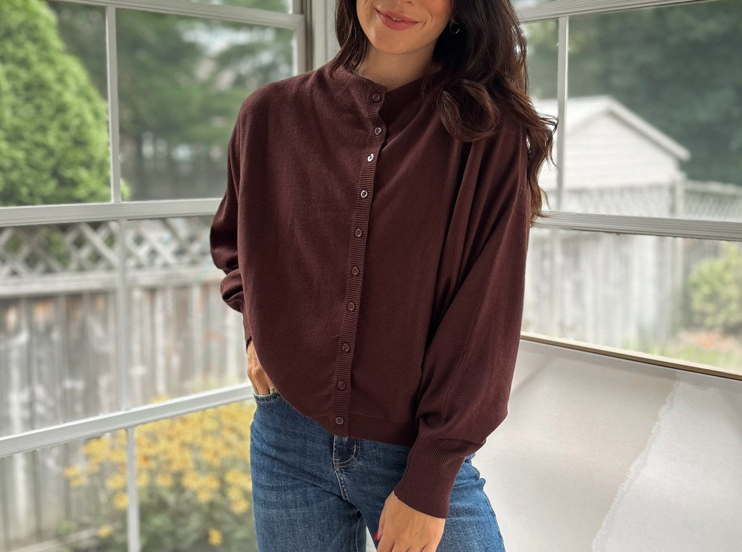 'Alumni Academy' Boat Neck Button Down Knit Cardigan Sweater - Love and Lee Apparel