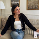 The Eugenie Contrast Stitch Trim Button Down Knit Cardigan - Love and Lee Apparel