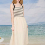 Porter Mixed Media Midi Dress - Love and Lee Apparel