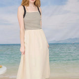 Porter Mixed Media Midi Dress - Love and Lee Apparel