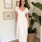 Ariel Eyelet Hem Midi Dress - Love and Lee Apparel