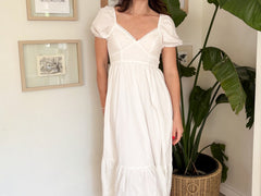 Ariel Eyelet Hem Midi Dress - Love and Lee Apparel
