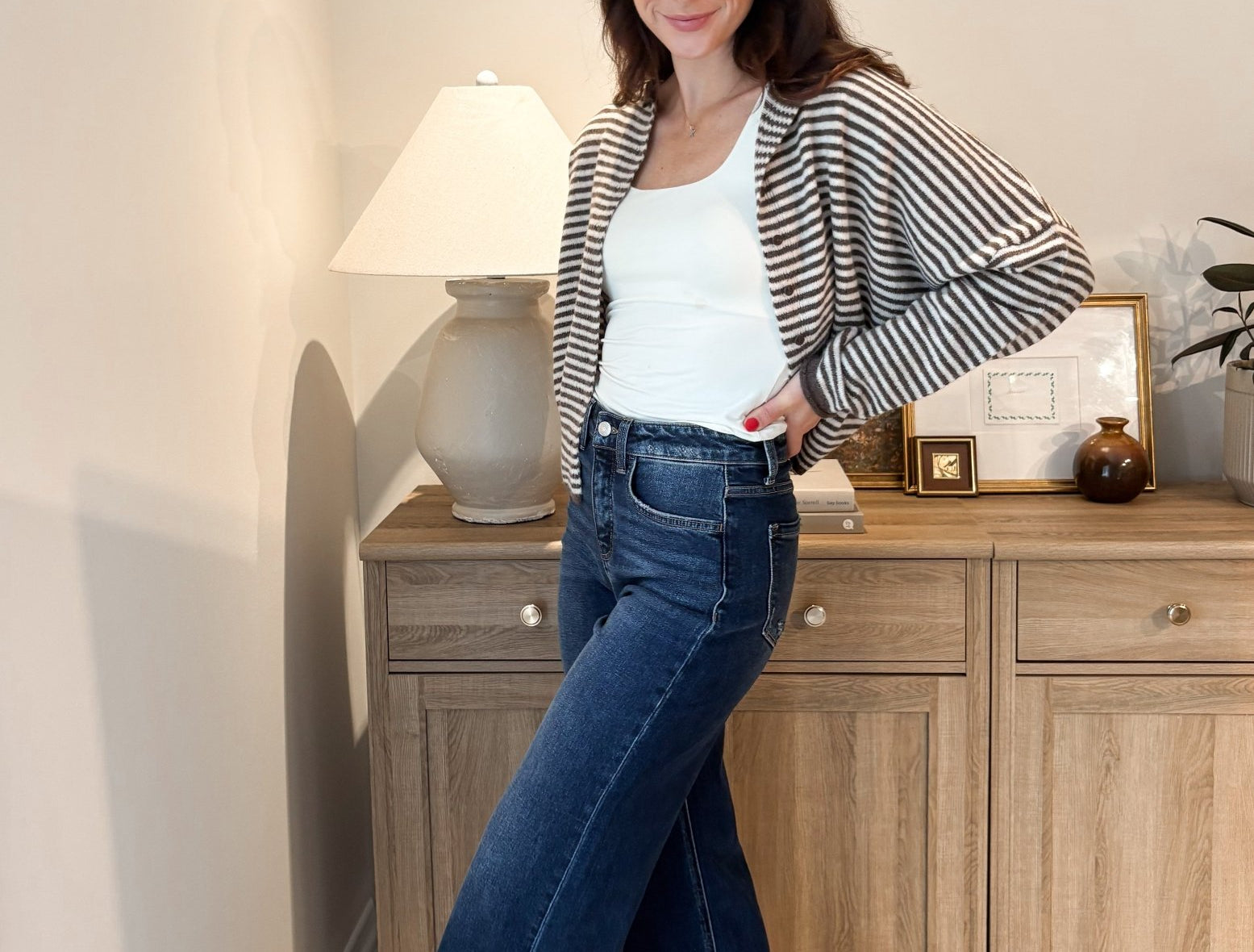 'On the Ranch' Dark Wash Wide Leg Denim - Love and Lee Apparel
