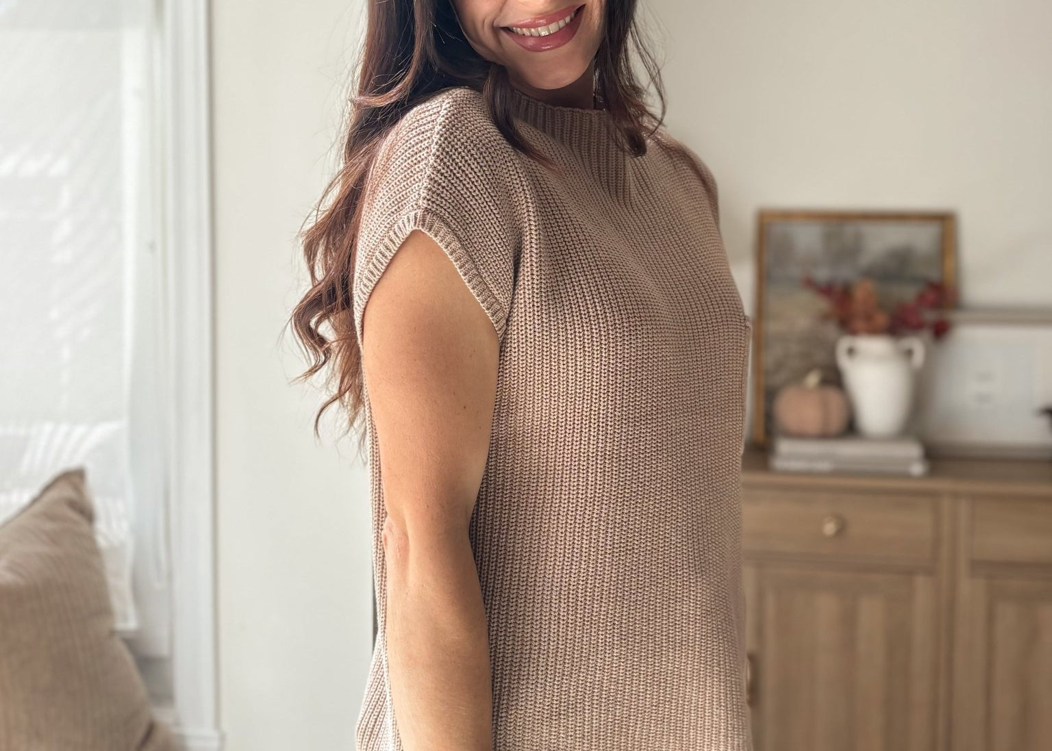 The 'Cozy to Cocktail' Mock Neck Short Sleeve Sweater - Love and Lee Apparel