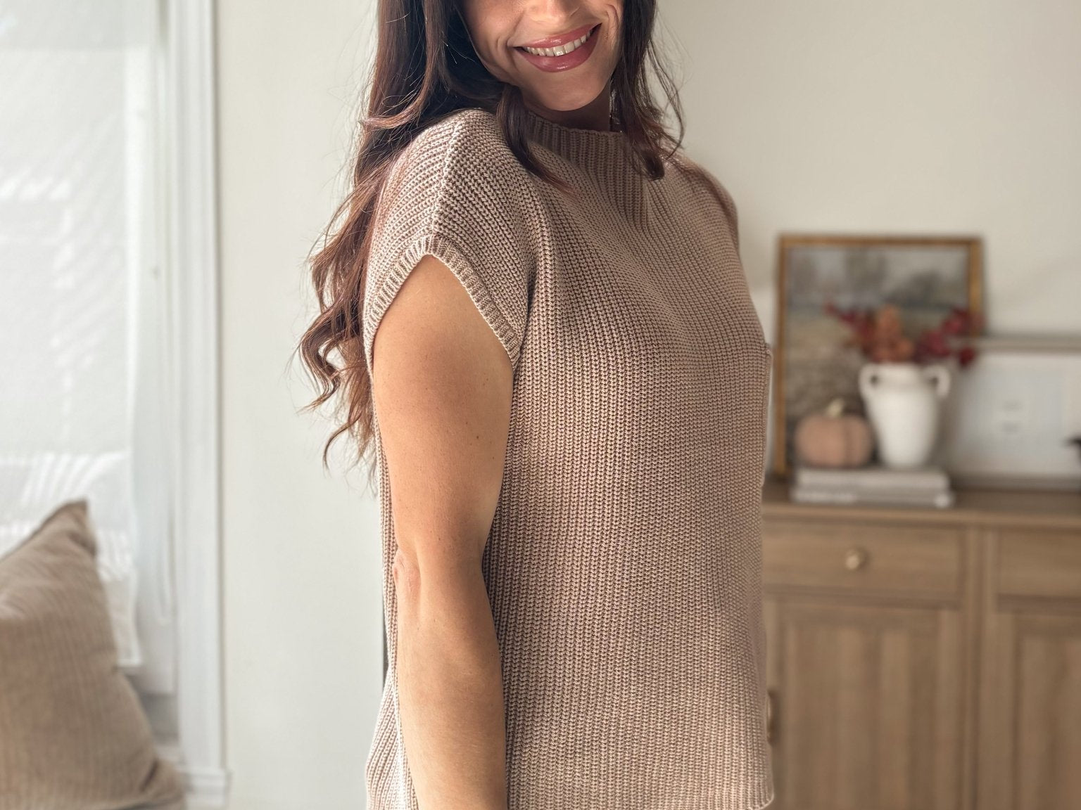 The 'Cozy to Cocktail' Mock Neck Short Sleeve Sweater - Love and Lee Apparel