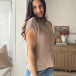 The 'Cozy to Cocktail' Mock Neck Short Sleeve Sweater - Love and Lee Apparel
