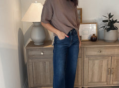 'On the Ranch' Dark Wash Wide Leg Denim - Love and Lee Apparel