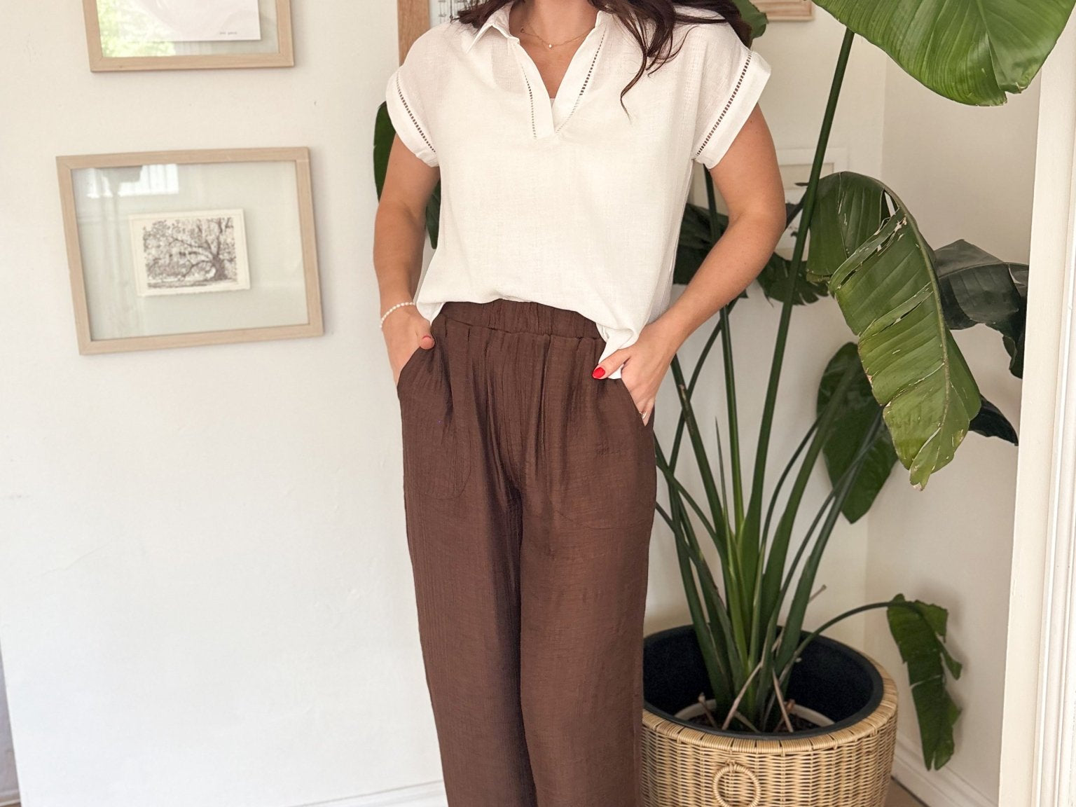 The Lucy Brown Casual Pants - Love and Lee Apparel