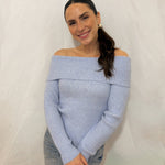 The Katia Long Sleeve Off - Shoulder Knit Sweater - 2 colours available - Love and Lee Apparel