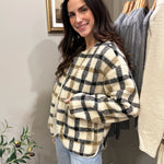 The Sabrina Plaid Button Down Teddy Jacket - Love and Lee Apparel