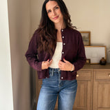 The Maison Merlot Knit Cardigan in Burgundy - Love and Lee Apparel