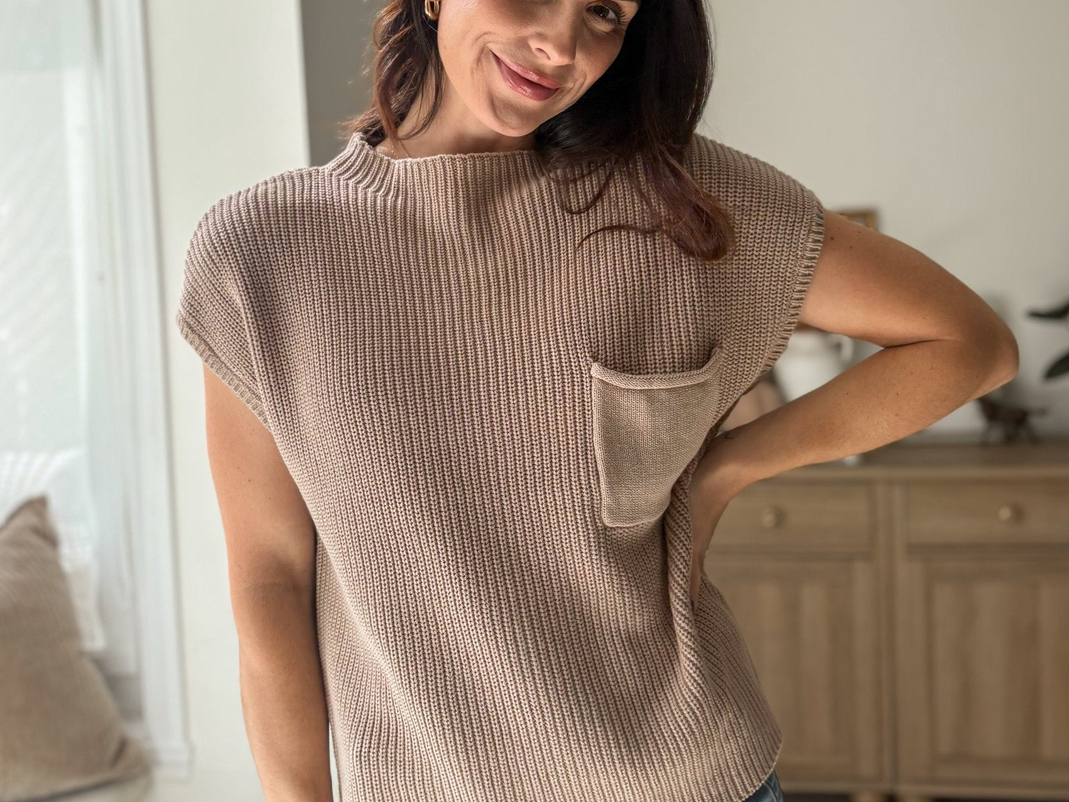 The 'Cozy to Cocktail' Mock Neck Short Sleeve Sweater - Love and Lee Apparel