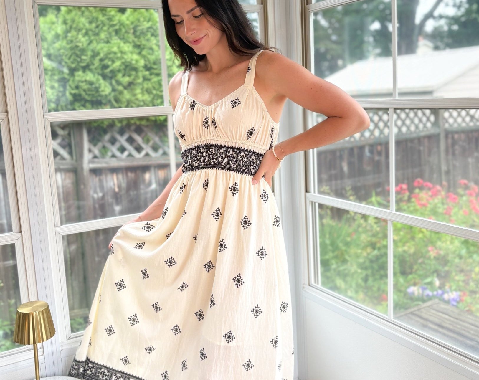 Theia Square Neck Midi Dress - Love and Lee Apparel
