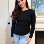 The Blair Ruched Two Tone Texture Knit Top - Available in 2 colours - Love and Lee Apparel