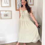 The Vanessa Front Tie Keyhole Detail Sleeveless Midi Dress - Love and Lee Apparel