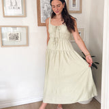 The Vanessa Front Tie Keyhole Detail Sleeveless Midi Dress - Love and Lee Apparel