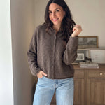 The 'Espresso Hour' Lightweight Button Down Knit Cardigan - Love and Lee Apparel